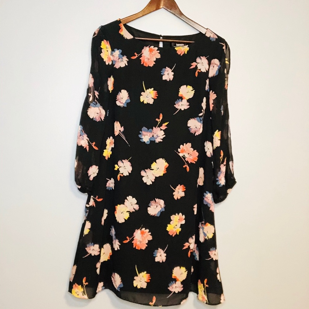 Kensie Black Floral Dress